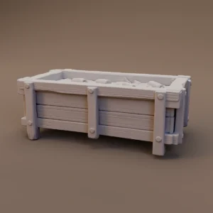 Large Wooden Fish Crate