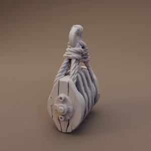 Wooden Rope Pulley Block