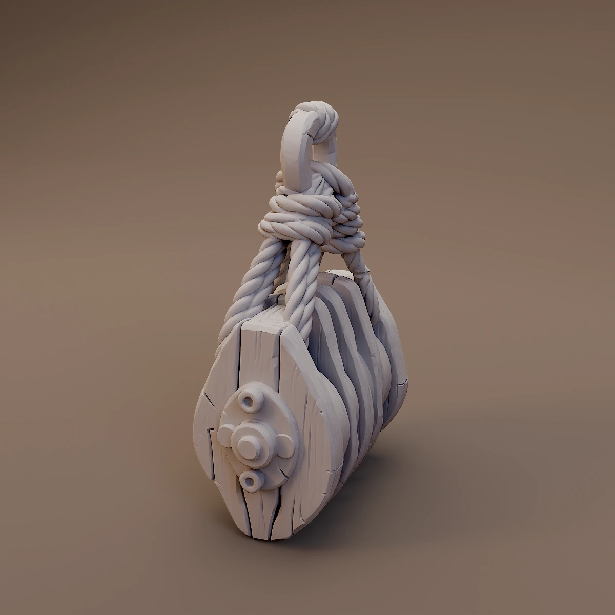 Wooden Rope Pulley Block