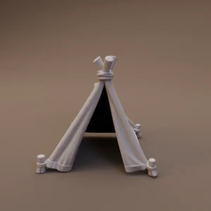Open Triangular Desert Tent