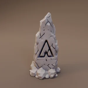 Triangular Rune Standing Stone