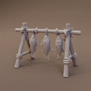 Wooden Fish Drying Rack