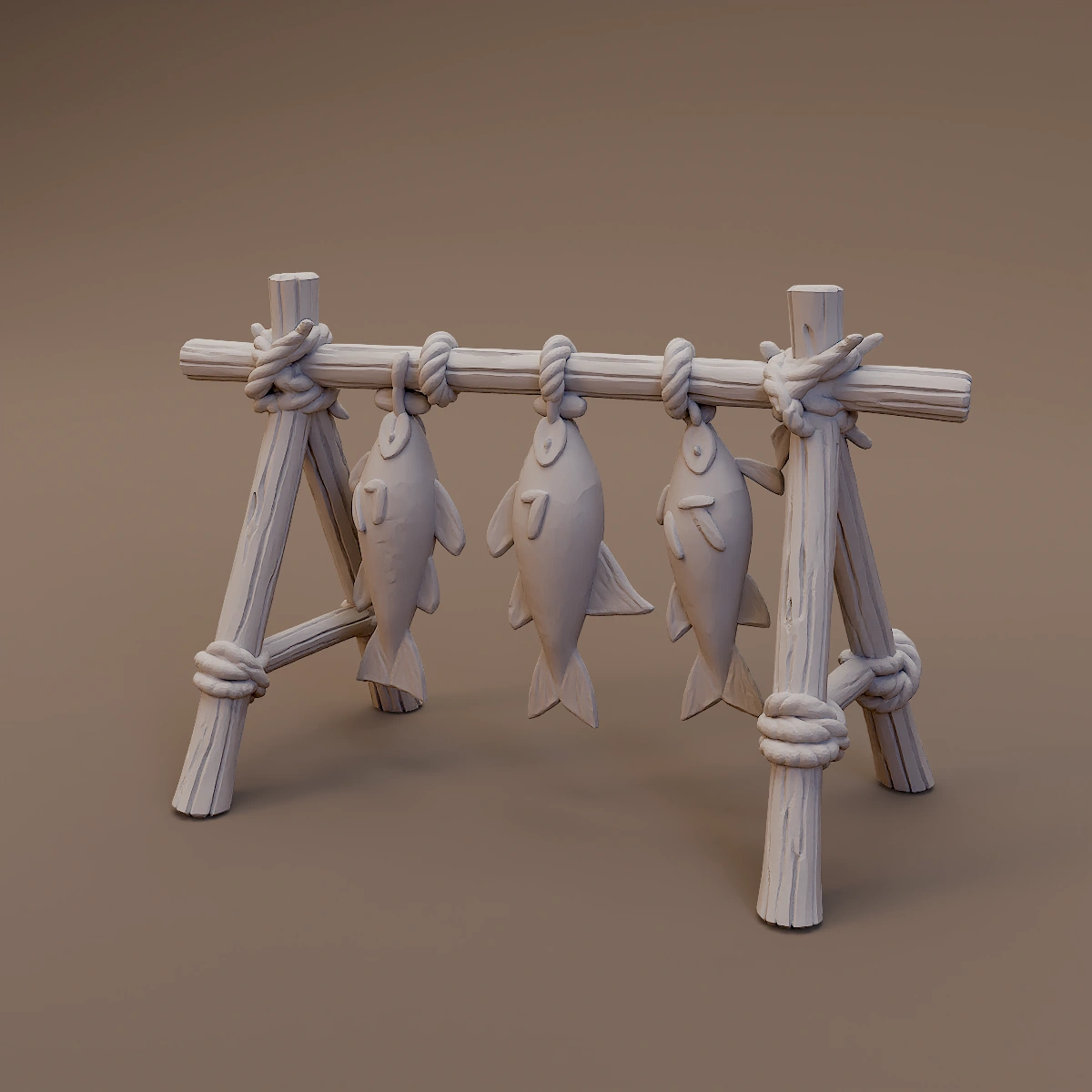 Wooden Fish Drying Rack