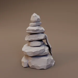Stacked Stone Trail Cairn