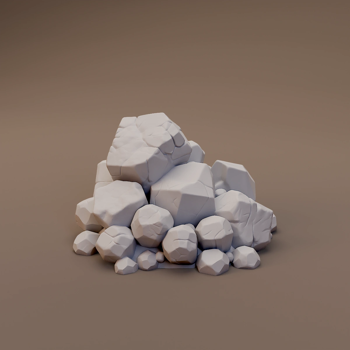 Low Angular Rock Pile