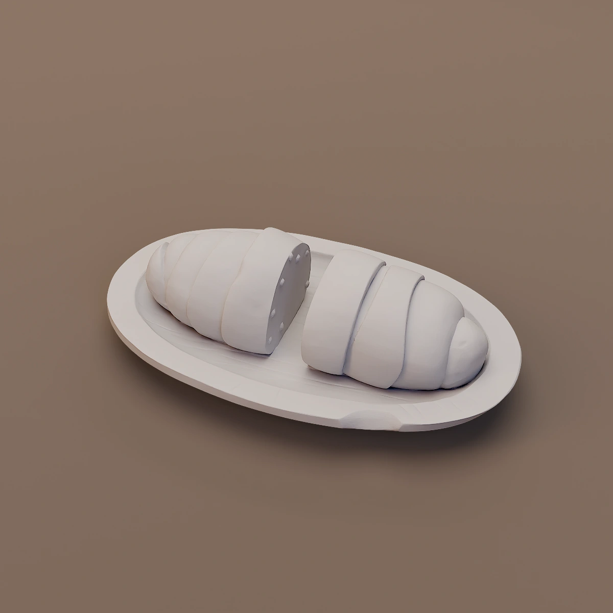 Sliced Bread on Plate