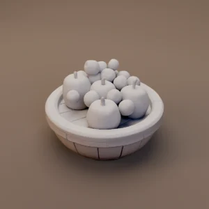 Fruit Filled Wooden Bowl