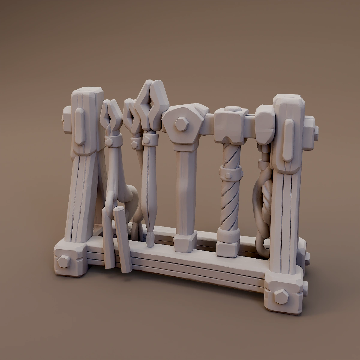 Dwarven Tool Display Rack