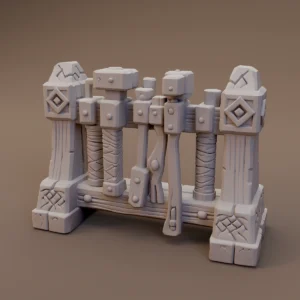 Dwarven Long Handled Tool Rack