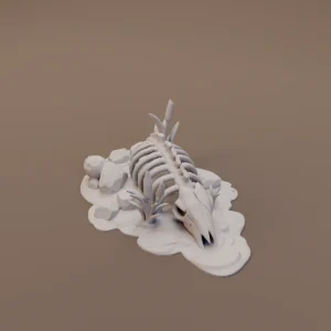 Animal Skeleton in Mud