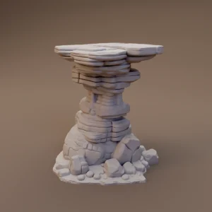 Tall Flat Topped Rock Pillar