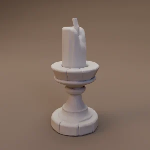 Single Candle on Round Base