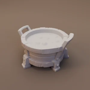 Handled Wooden Wash Basin