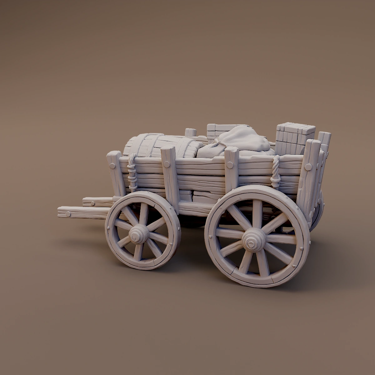 Loaded Four Wheel Cart