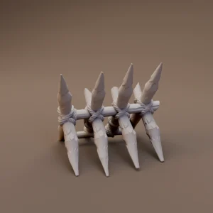 Angled Wooden Spike Barricade
