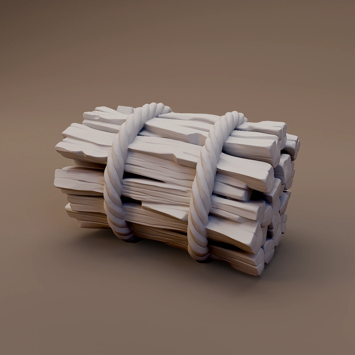 Rope Bound Firewood Bundle