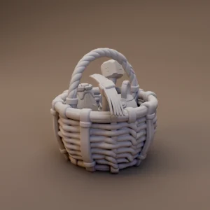 Woven Basket with Supplies