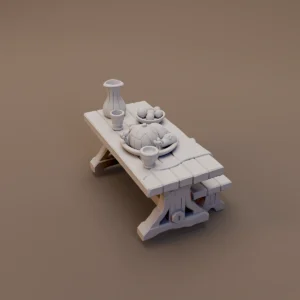Small Banquet Table with Bench