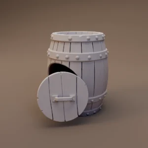 Barrel with Removable Round Door