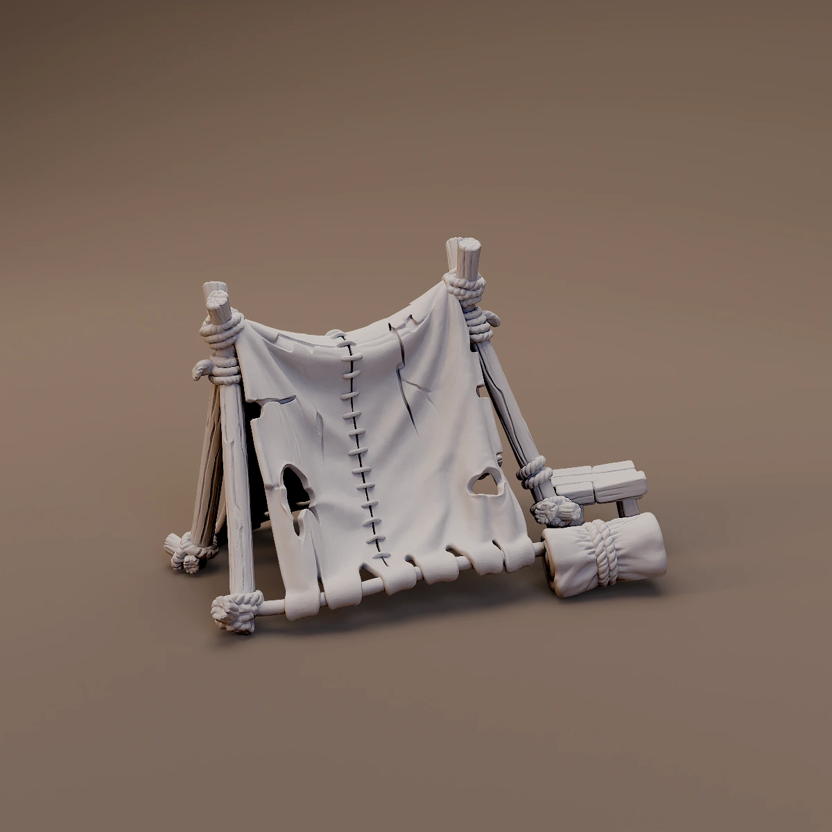 Torn Canvas Shelter