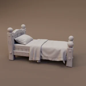 Plain Single Wooden Bed