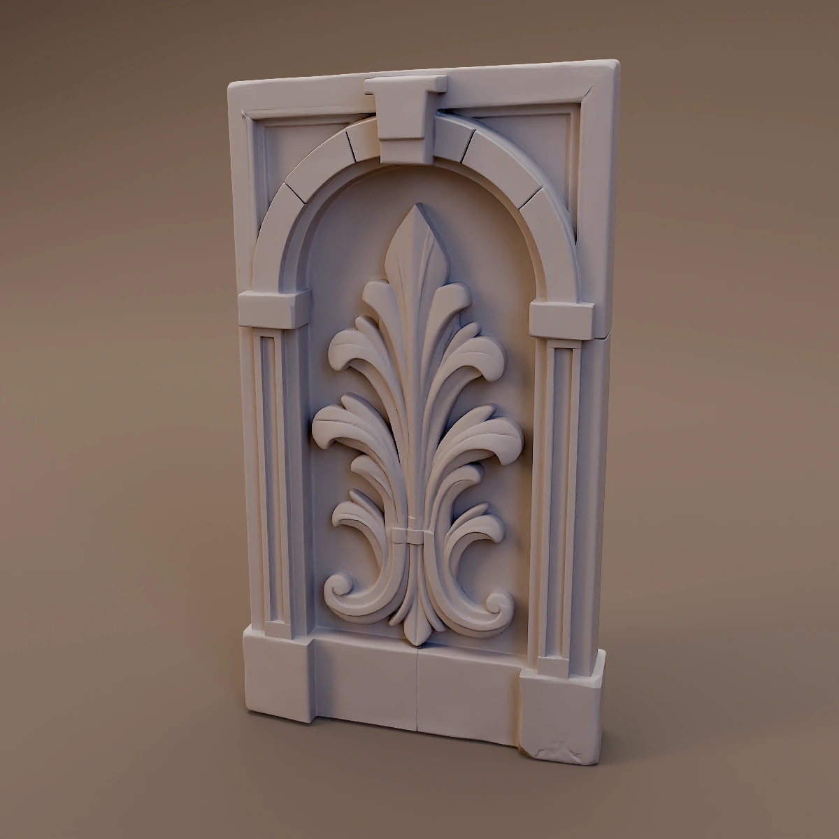 Leaf Carved Wall Panel