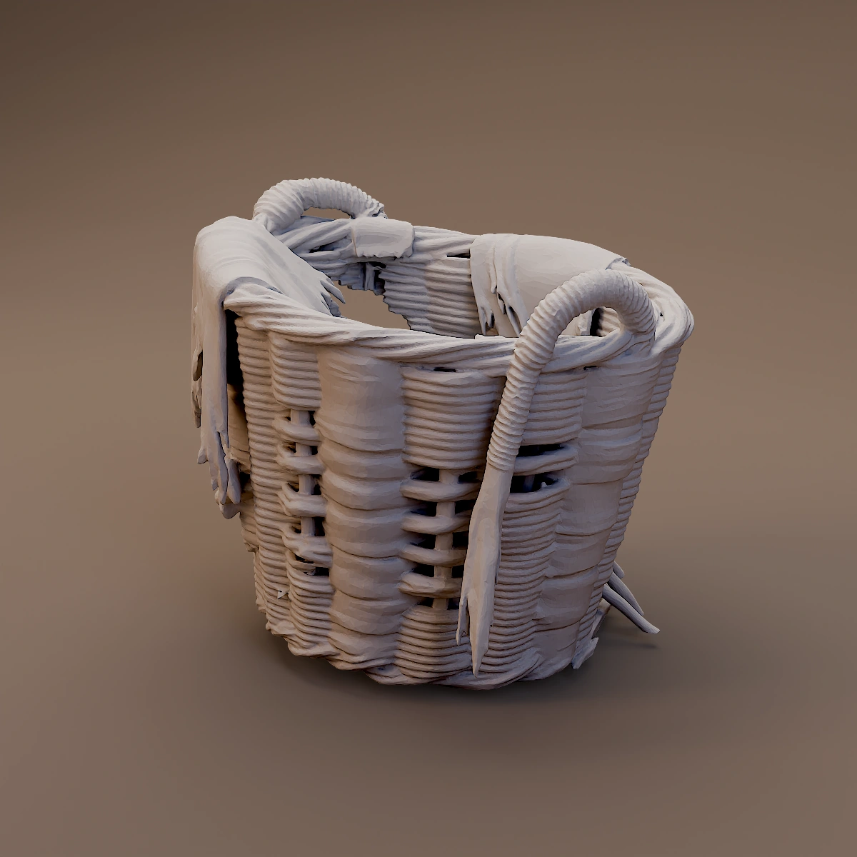 Worn Wicker Basket