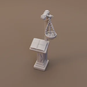 Book and Hanging Incense Pedestal