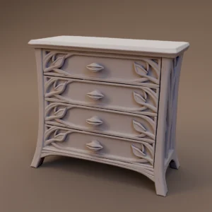 Leaf Carved Chest of Drawers