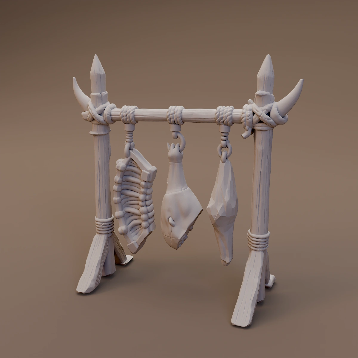 Hanging Meat and Ribs Rack
