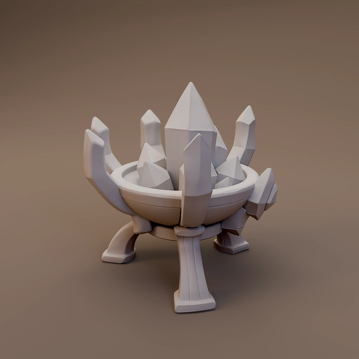 Crystal Cluster on Tripod Base