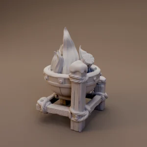 Winter Brazier on Wooden Base