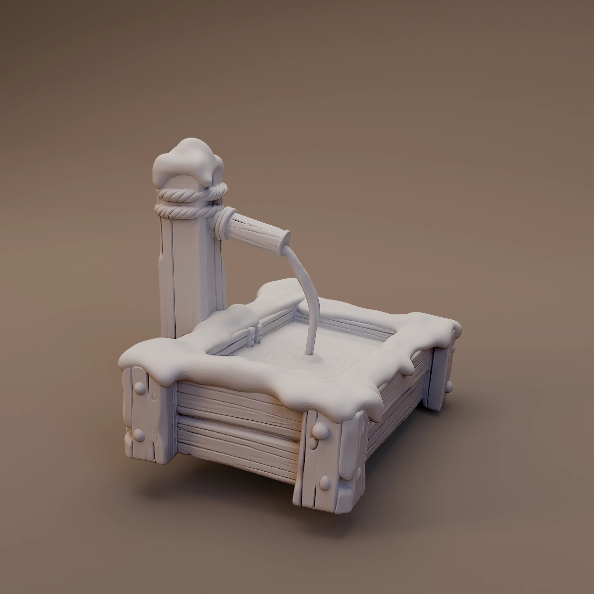 Snow Covered Storage Crate