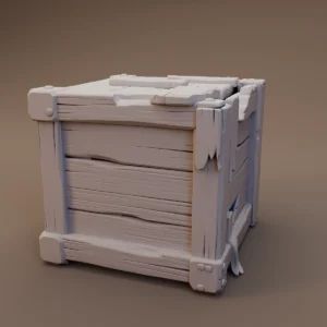 Damaged Braced Wooden Crate