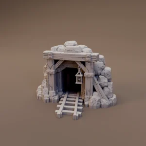 Rock Mine Entrance and Tracks
