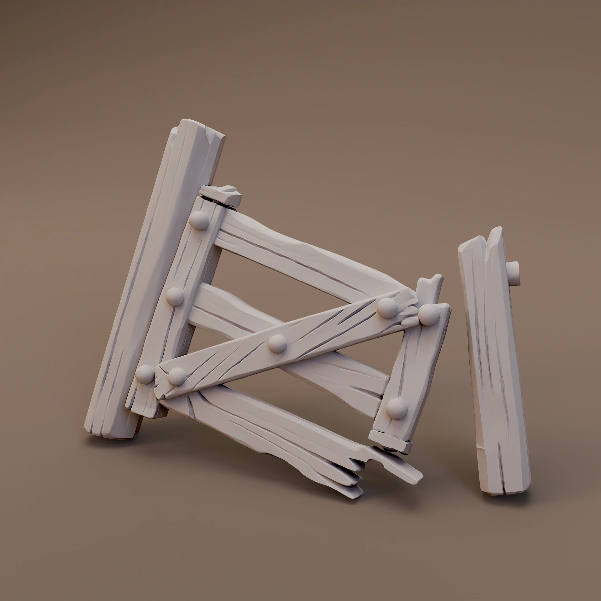 Splintered Wooden Gate