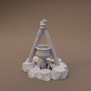 Stone Well with Single Winch Post