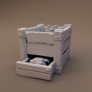 Supply Crate with Open Drawer