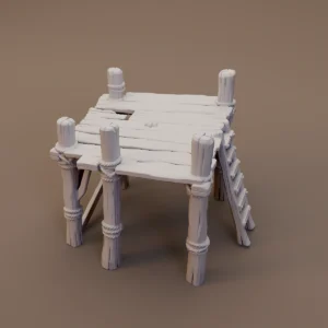 Tall Wooden Dock Platform