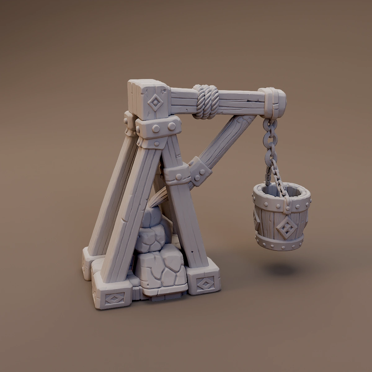 Mine Crane with Bucket