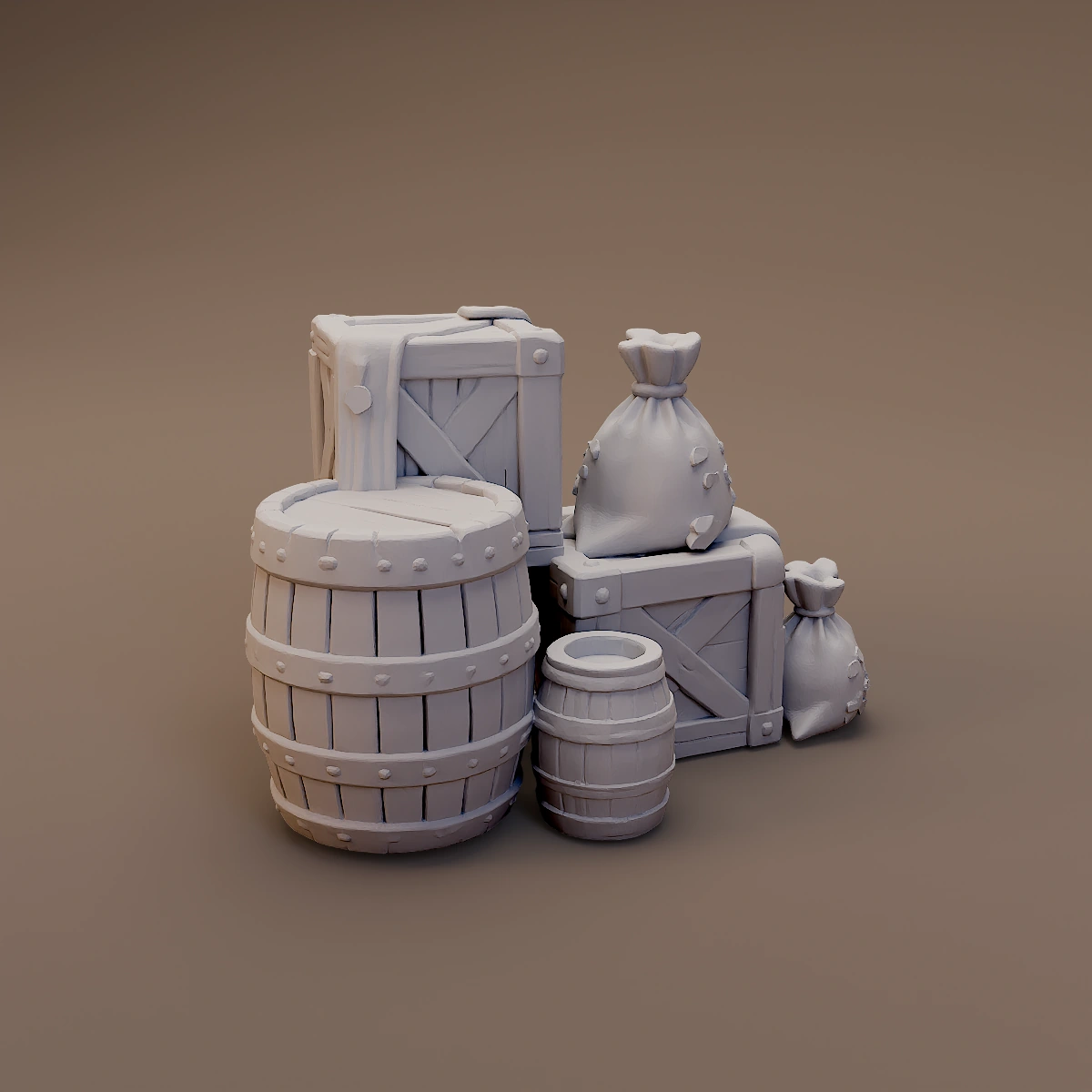 Camp Barrels Crate and Sack