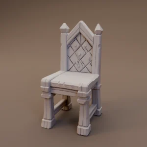 Carved High Back Dining Chair