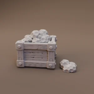 Ore Filled Wooden Crate