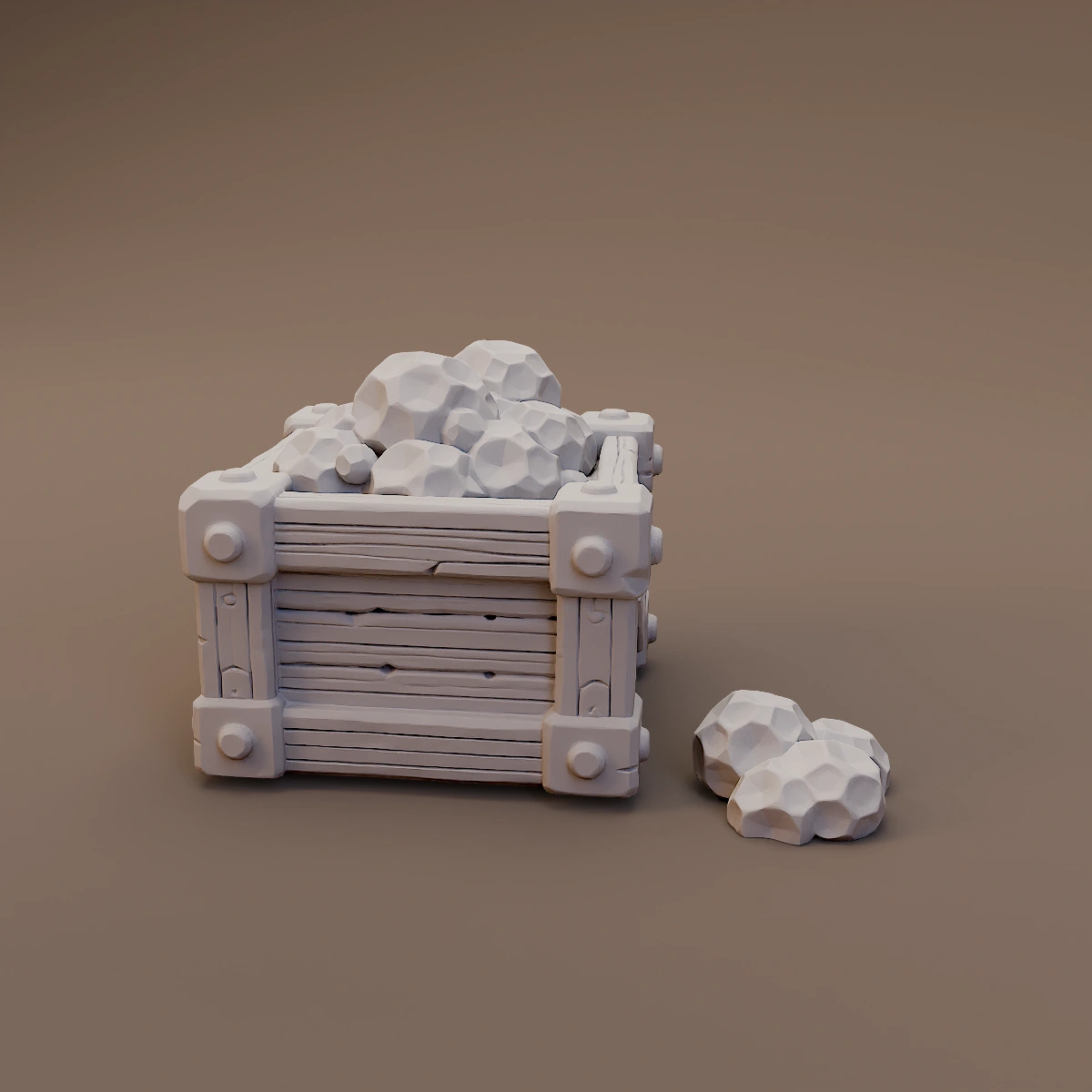 Ore Filled Wooden Crate
