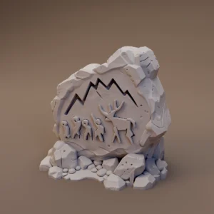 Cave Painting Stone Marker