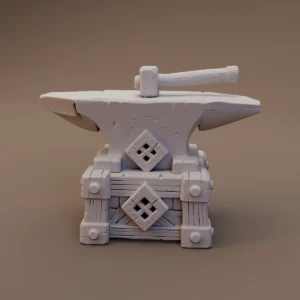 Anvil on Carved Stone Base