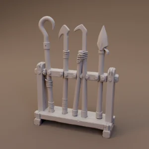 Long Handled Hook and Tool Rack
