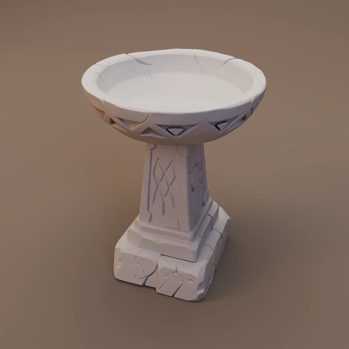 Carved Stone Offering Basin
