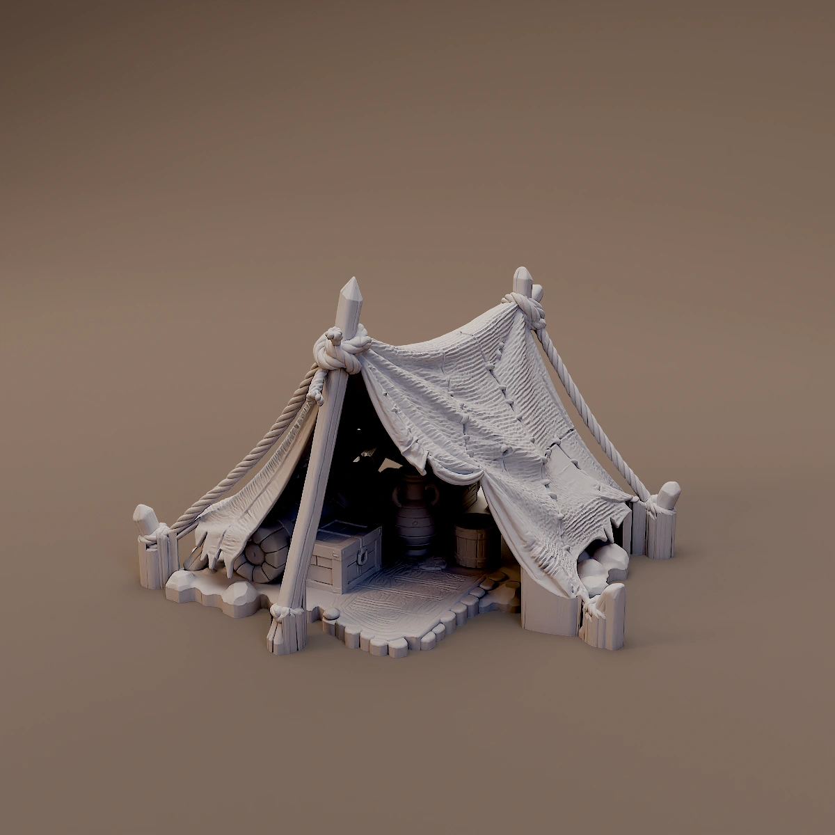 Desert Tent with Pottery