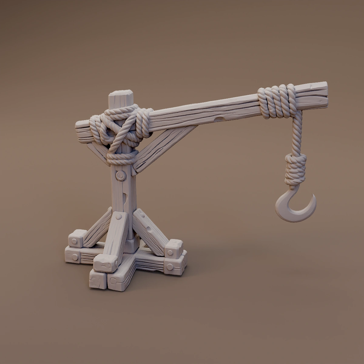 Wooden Pivot Crane